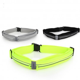 Reflective Outdoor Sports Fanny Pack Fitness Mobile Phone Waist W/ Two-Pocket with Logo