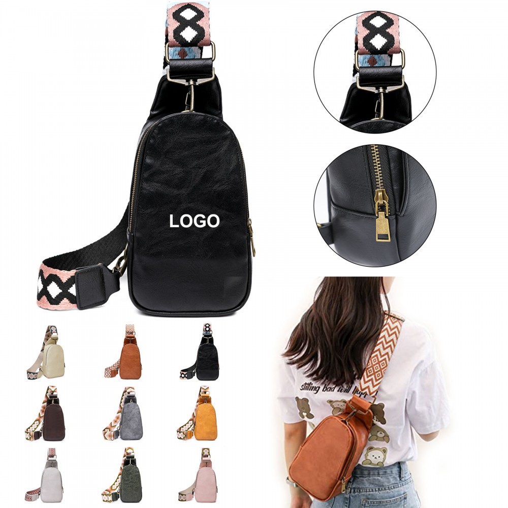 Personalized PU Crossbody Sling Backpack Bag
