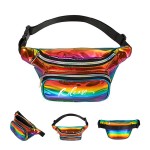 Holographic Rainbow Fanny Pack with Logo