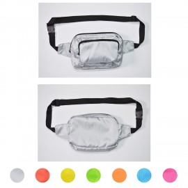 Logo Branded Screen Print Double Front Pocket Waist Bag 4