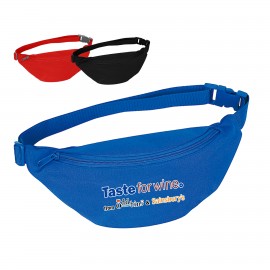 600D Polyester One Pocket Fanny Pack w/ Plastic Snap Closure with Logo