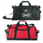 Custom Imprinted Poly Duffel Bag with 2 Zipper Shoe Pocket