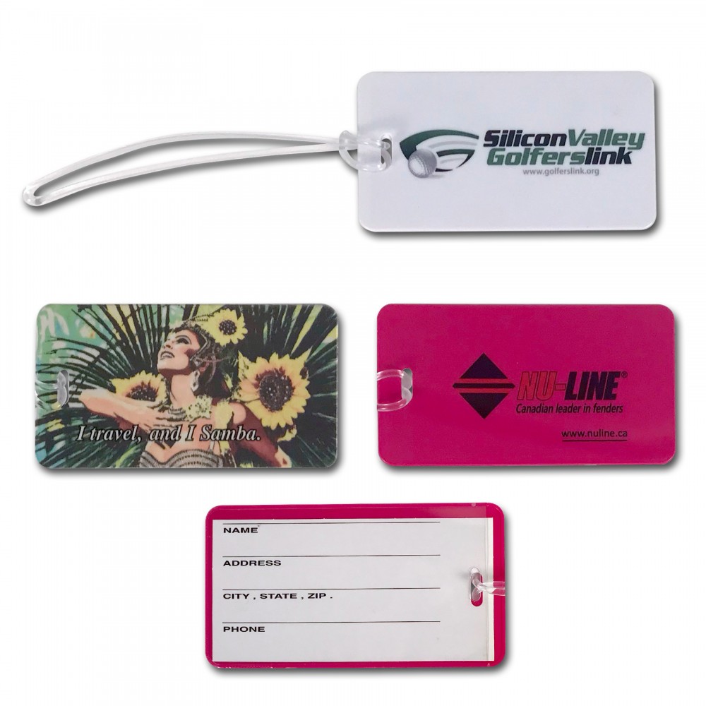 Luggage Tag with Transparent Strap (SALE PRICING) Logo Branded Luggage Tag with Transparent Strap (SALE PRICING) Logo Branded