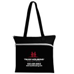 Promotional Two-Tone Large Front Zipper Tote