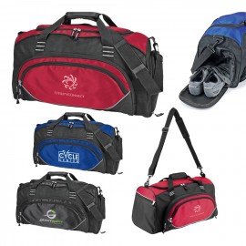 Deluxe Sports Duffel with Shoe Storage with Logo  Deluxe Sports Duffel with Shoe Storage with Logo