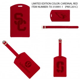 Promotional iPosh PU Leather Luggage Tag (LIMITED EDITION CARDINAL RED COLOR)
