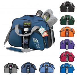 Personalized Weekender Duffel Bag - Sports, Gym, Travel - 17.5" 600D Polyester (7 Solid Colors)
