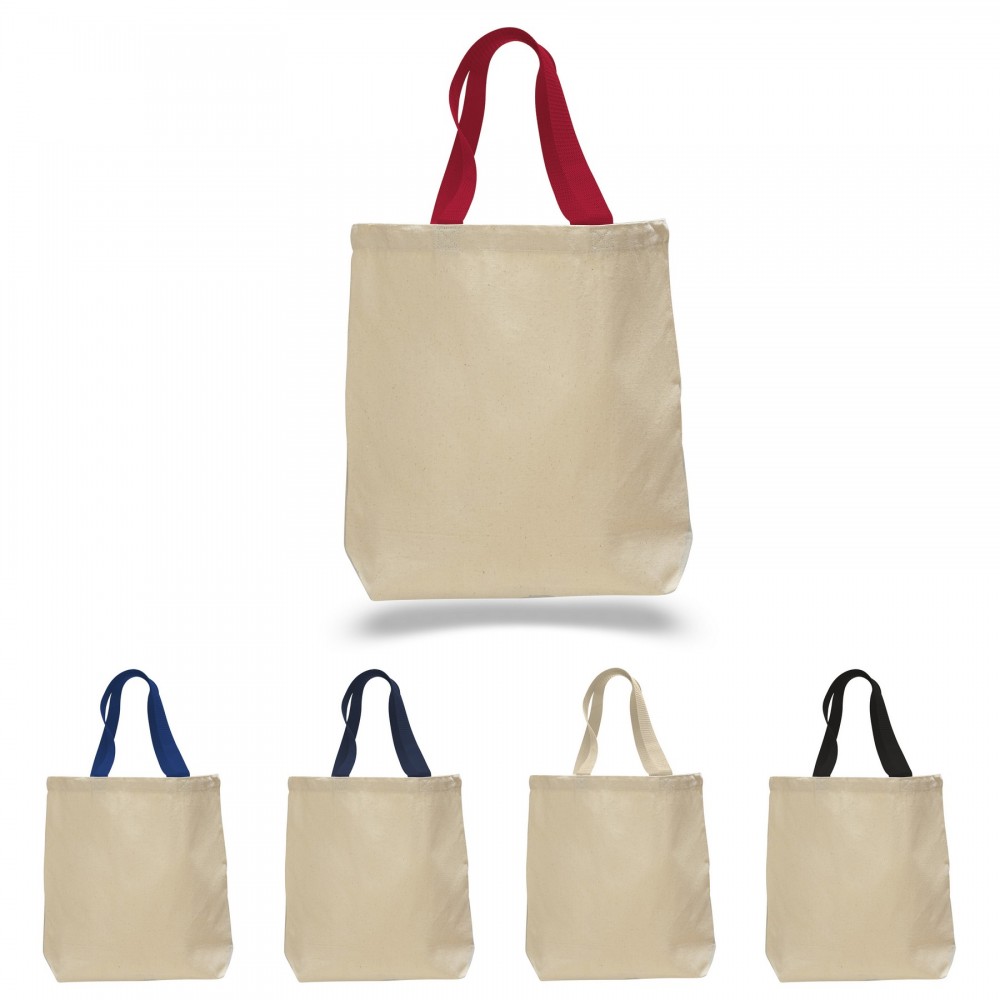 Personalized 12oz Color Handle Gusset Tote