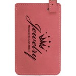 Luggage ID Tag - Pink, Leatherette with Logo