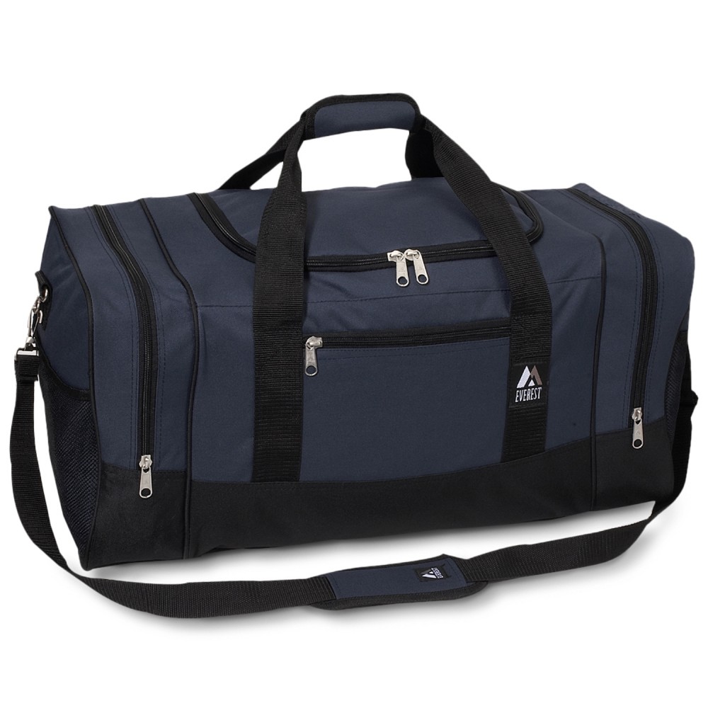 Everest Sporty Gear Bag, Large, Navy/Black with Logo