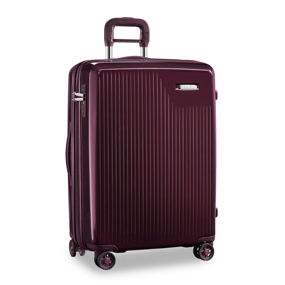 Briggs & Riley Sympatico Medium Expandable Spinner Bag (Plum) with Logo Briggs & Riley Sympatico Medium Expandable Spinner Bag (Plum) with Logo