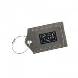 Canvas Luggage Tag w/ Woven Patch with Logo  Canvas Luggage Tag w/ Woven Patch with Logo