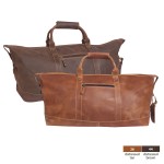Little River Leather Duffel with Logo