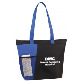 Personalized Mesh Pocket Zipper Tote