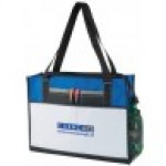 600Denier Deluxe Big Screen Convention Zipper Tote with Mesh Pocket / Id Holder Custom Imprinted