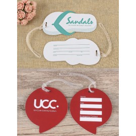 Custom Full Color Custom Shaped Bag Tag w/ Clear Loop