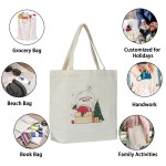 Logo Branded Large Canvas Tote Bag with Zipper
