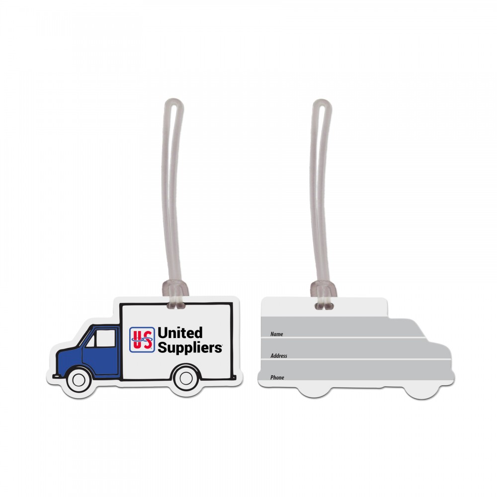 Logo Branded USA Made Truck Vinyl Luggage Tag