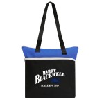 Personalized Two-Tone Large Front Zipper Tote