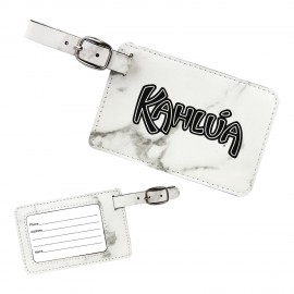 Leatherette Luggage Tag with Logo