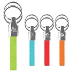 Personalized iPosh PU Valet Key Chain - Lime Green