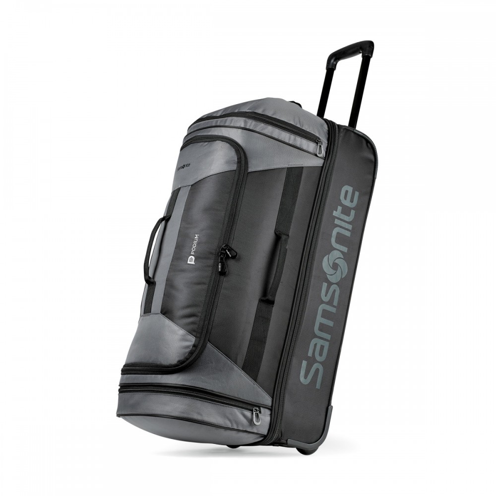 Samsonite Andante 2 28" Drop Bottom Wheeled Duffel - Riverrock-Black Custom Imprinted Samsonite Andante 2 28" Drop Bottom Wheeled Duffel - Riverrock-Black Custom Imprinted