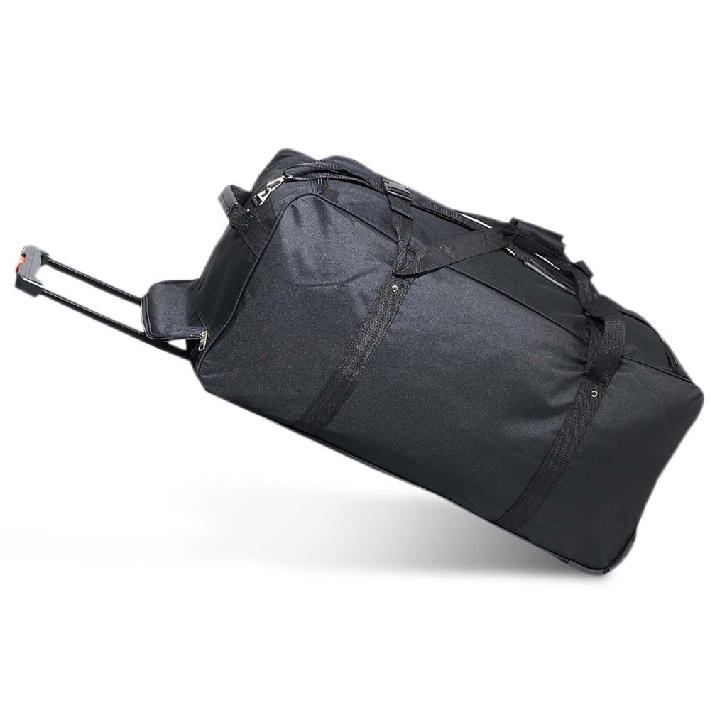 Everest 36" Deluxe Wheeled Duffel, Black with Logo
