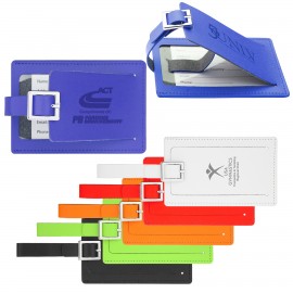 Customized Traveler Bond Leather Luggage Tag - Blue  Customized Traveler Bond Leather Luggage Tag - Blue