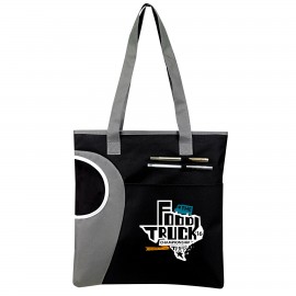 Custom Two Tone Zipper Top Bottle Tote  Custom Two Tone Zipper Top Bottle Tote