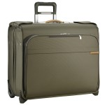 Briggs & Riley Baseline Deluxe Wheeled Garment Bag (Olive) with Logo
