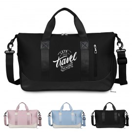 Logo Branded Gym Dry Wet Separated Duffel Bag (Ocean)