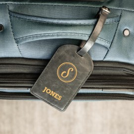 Luggage Tag - Black with Logo