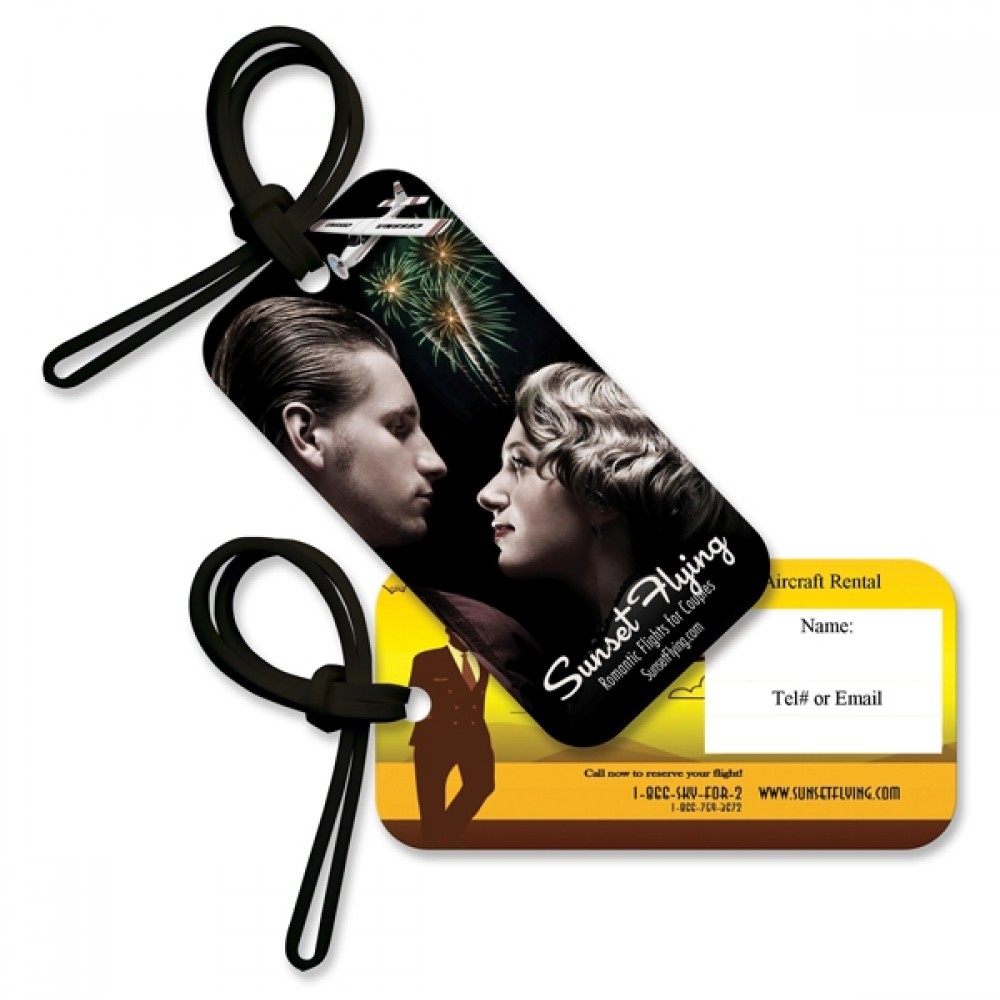 Rectangle Bag & Luggage Tag - Full Color with Logo Rectangle Bag & Luggage Tag - Full Color with Logo