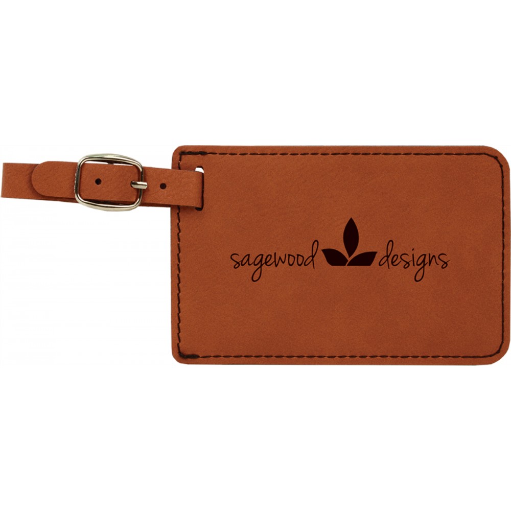 Custom Printed Rawhide Laserable Leatherette Luggage Tag Custom Printed Rawhide Laserable Leatherette Luggage Tag
