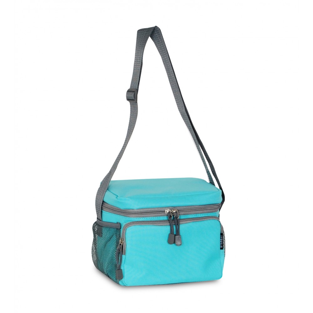 Everest Cooler / Lunch Bag, Aqua/Gray with Logo