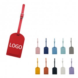 Flip Open PU Leather Luggage Tag with Logo  Flip Open PU Leather Luggage Tag with Logo