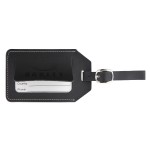 Concord Leather Luggage Tag (Black) with Logo