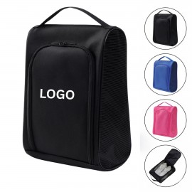 Mesh Panel Travel Shoe Bag with Logo