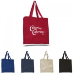 12oz Cotton Canvas Gusset Tote with Logo