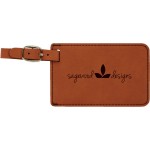 Promotional Luggage Tag, Rawhide Faux Leather, 4 1/4" x 2 3/4"