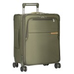 Briggs & Riley Baseline International Carry-On Expandable Wide-Body Spinner Bag (Olive) with Logo