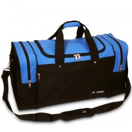 Everest Sports Duffel, Large, Royal Blue/Black with Logo