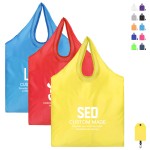 Logo Branded Folding Oxford Cloth Shopping Bag With Hook
