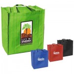 10" Gusset Eco Grocery Tote with Bottom Board with Logo