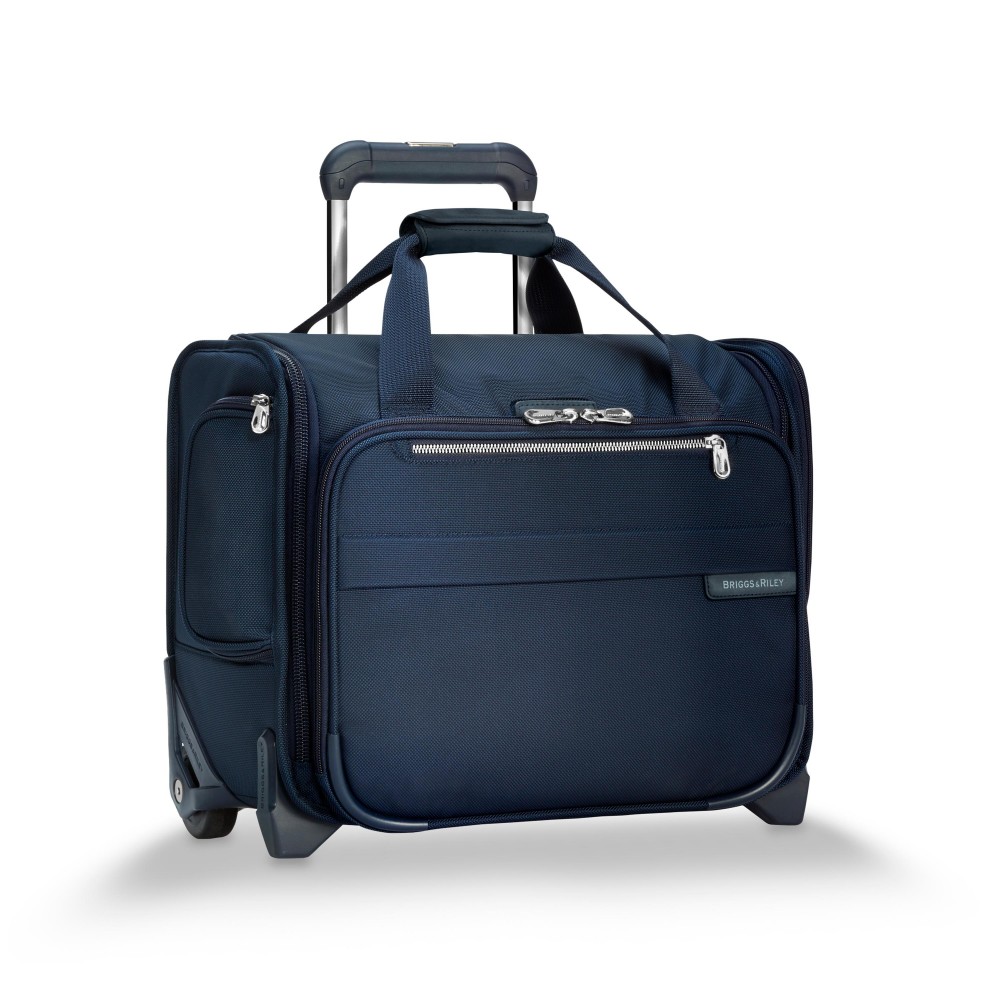 Personalized Briggs & Riley Baseline Rolling Cabin Bag (Navy)
