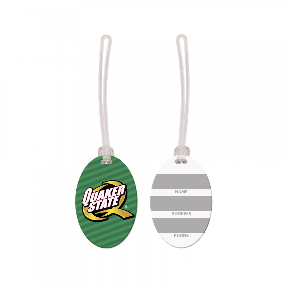 Custom USA Made Oval Vinyl Luggage Tag Custom USA Made Oval Vinyl Luggage Tag
