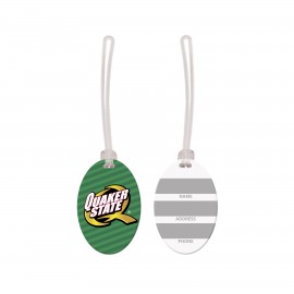 Custom USA Made Oval Vinyl Luggage Tag