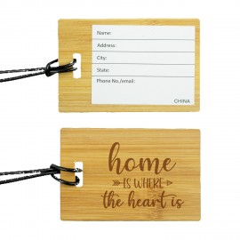 Blt Bamboo Luggage Tag with Logo
