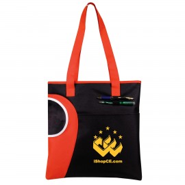 Customized Two Tone Zipper Top Bottle Tote