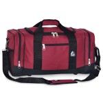 Logo Branded Everest Sporty Duffel Gear Bag, Burgundy Red